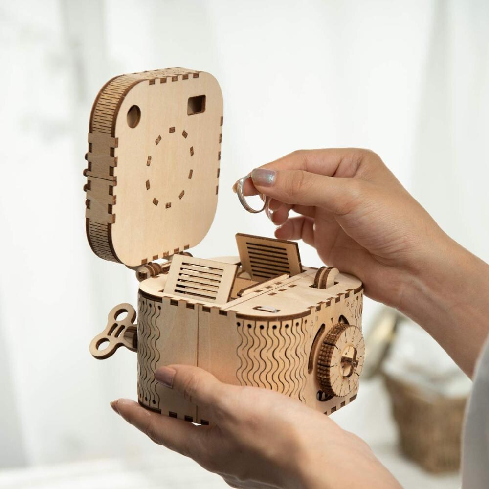 123Pcs Puzzle DIY 3D Wooden Treasure Box Robotime - 3