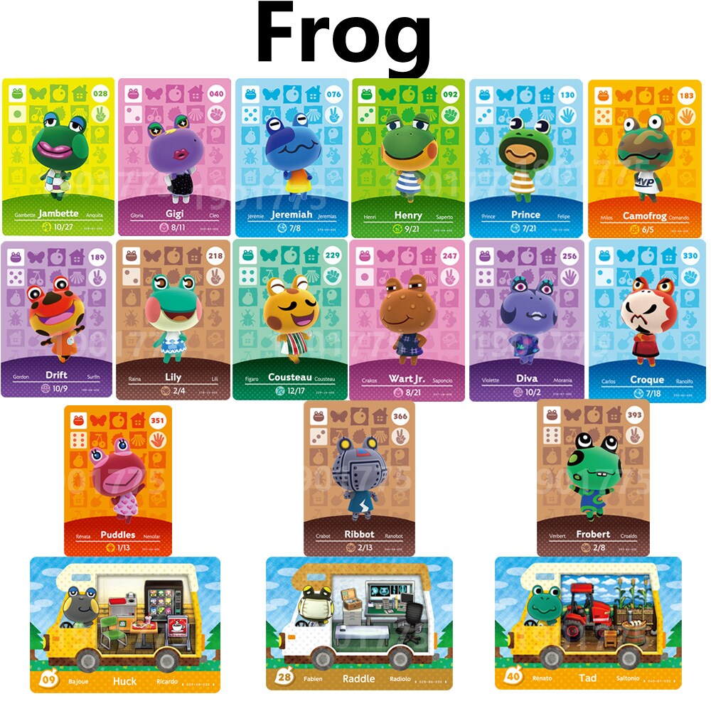 18pcs Frog Amiibo Tiny Villager Invite Cards NFC Game Cards Animal Crossing for Switch/Switch Lite/Wii U New 3DS Nintendo Switch Gaming - 1