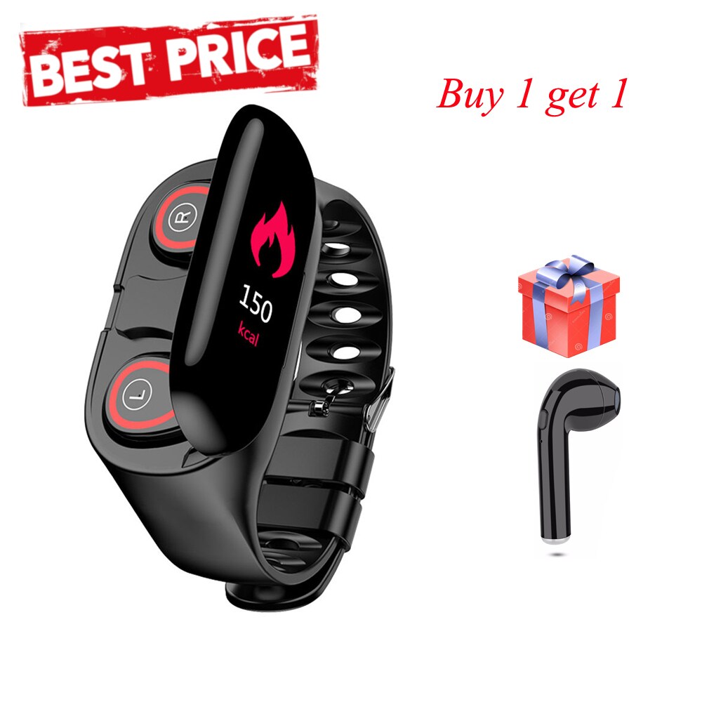 2 in1 Sport Fitness Bracelet with Bluetooth Earphones - 1