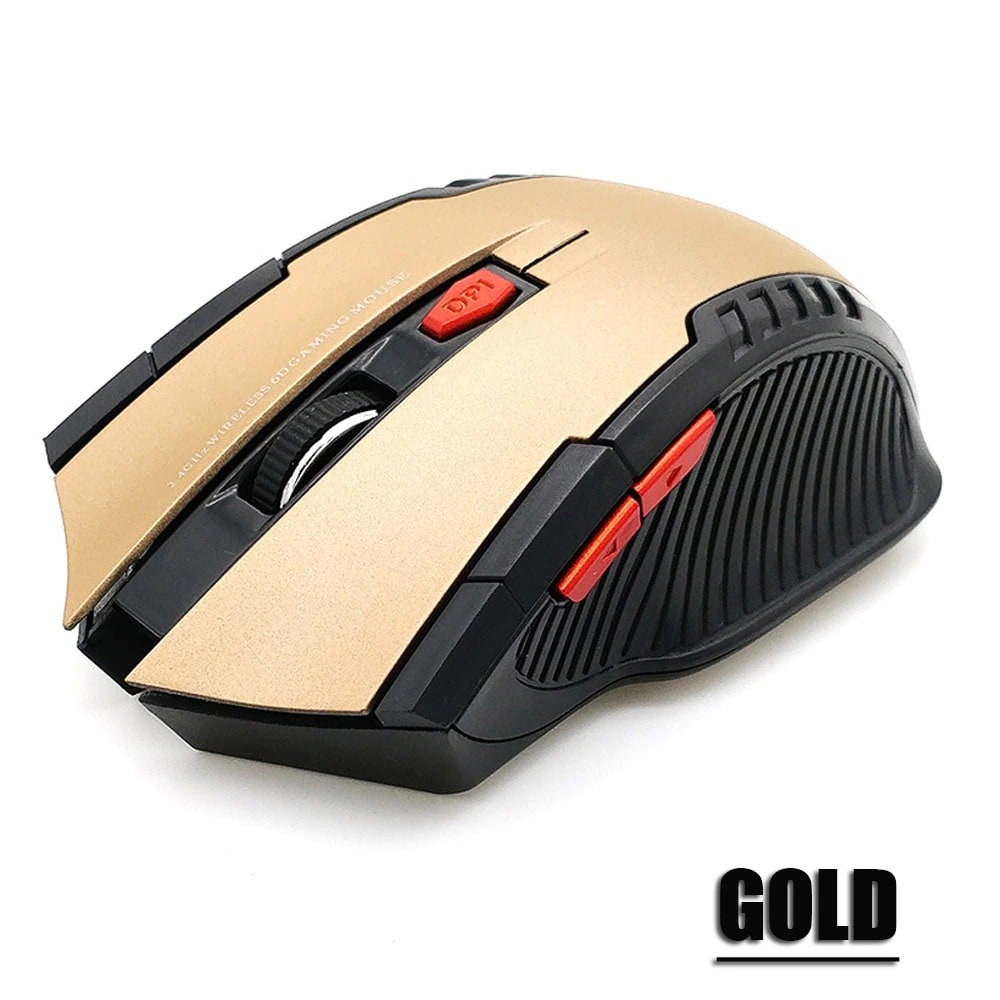 2.4GHz Wireless Mice With USB Receiver Gamer 2000DPI Mouse For Computer PC Laptop Black - 1