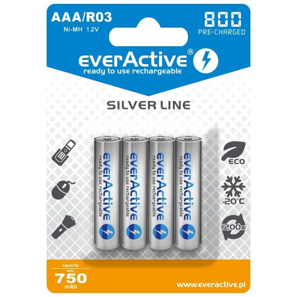 Akumulatorki Aaa/R03 Everactive Silver Line 800 Mah 4 Sztuki - 1