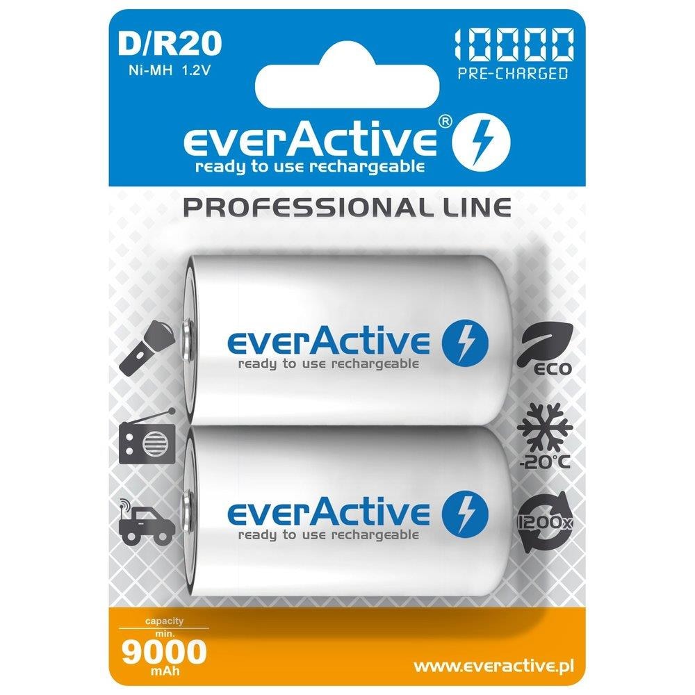 Akumulatorki D/R20 Everactive Professional Line 10000 Mah 2 Sztuki - 1