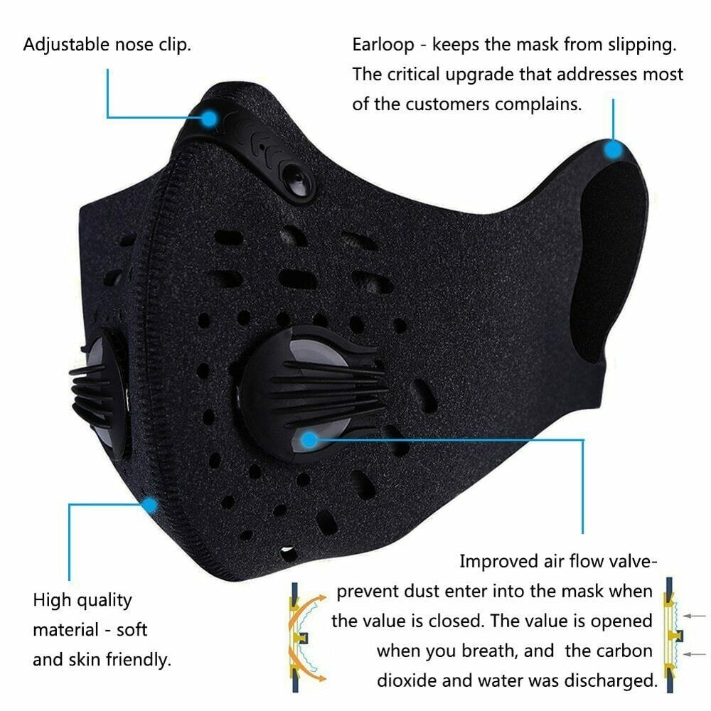 Buy Anti smog sports air pollution mask N95 N99 washable Universal