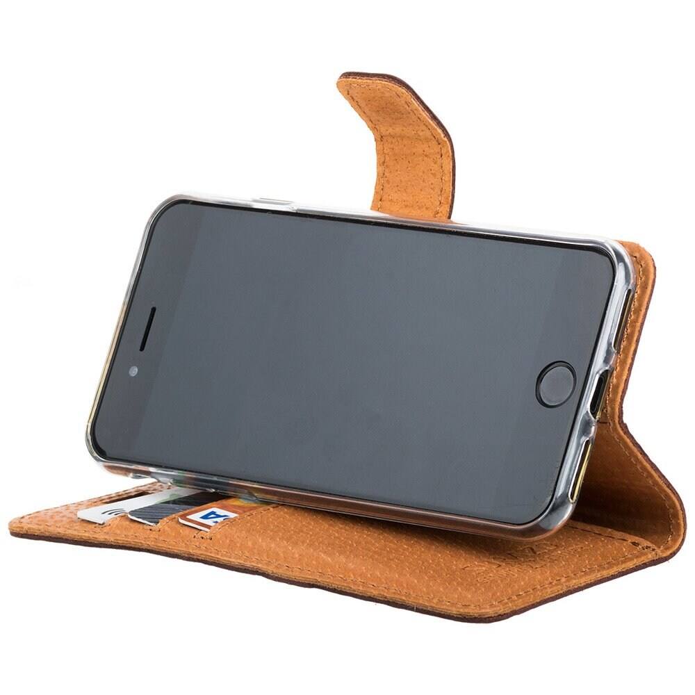 Apple iPhone 12- Surazo® Phone Case Genuine Leather- Nubuck Burgundy - 4