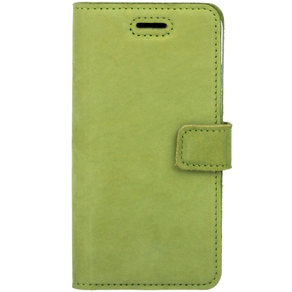 Apple iPhone SE (2020)- Surazo® Phone Case Genuine Leather- Nubuck Light Green - 1