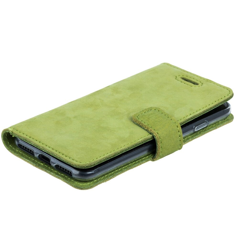 Apple iPhone SE (2020)- Surazo® Phone Case Genuine Leather- Nubuck Light Green - 6