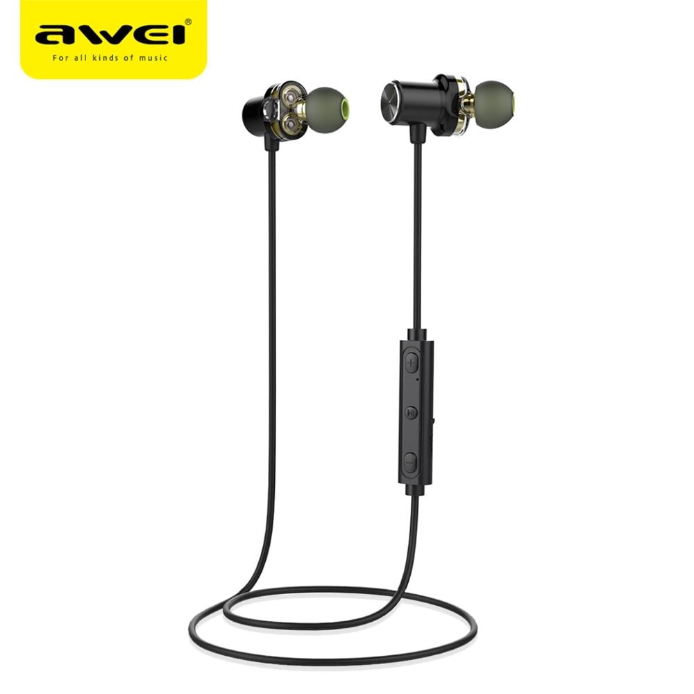 Awei X650BL Magnet Attraction Bluetooth 4.1 Sports Headphones IPX5 Waterproof / Dual Drivers - 1