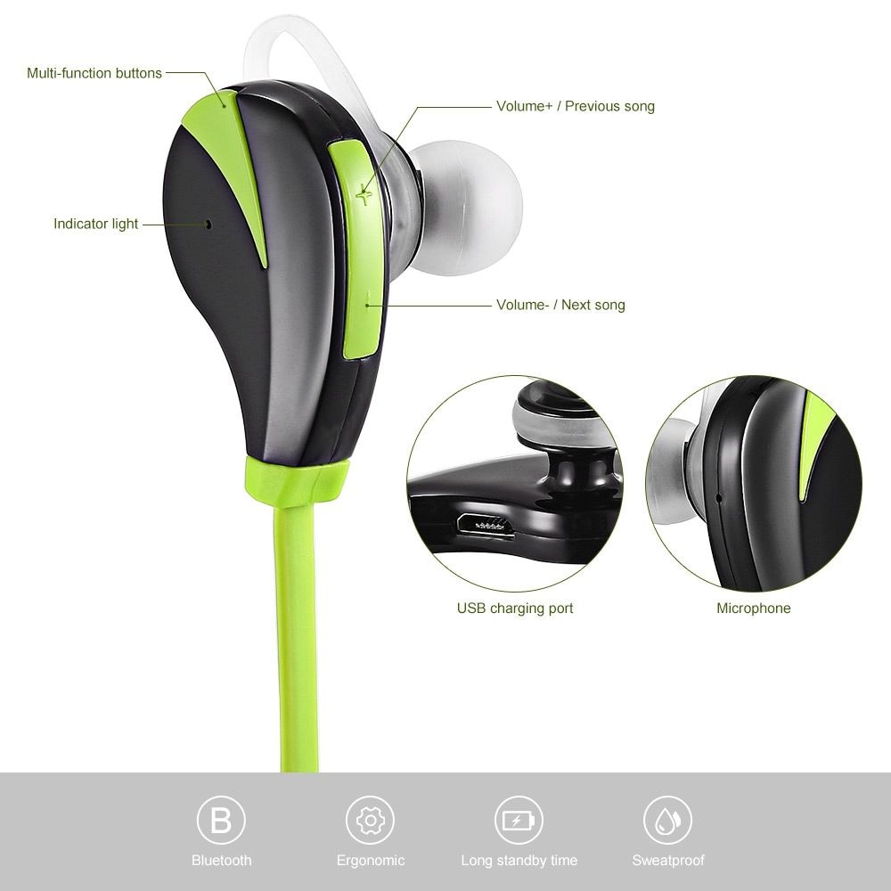G6 Wireless Bluetooth 4.0 Earphone Headphone for Sports - 2