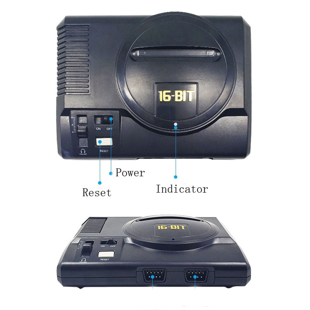 HDMI 16 Bit Mini Game Console for Sega MegaDrive Handheld Double Gamepads Controller Built-in 100 Games - 4
