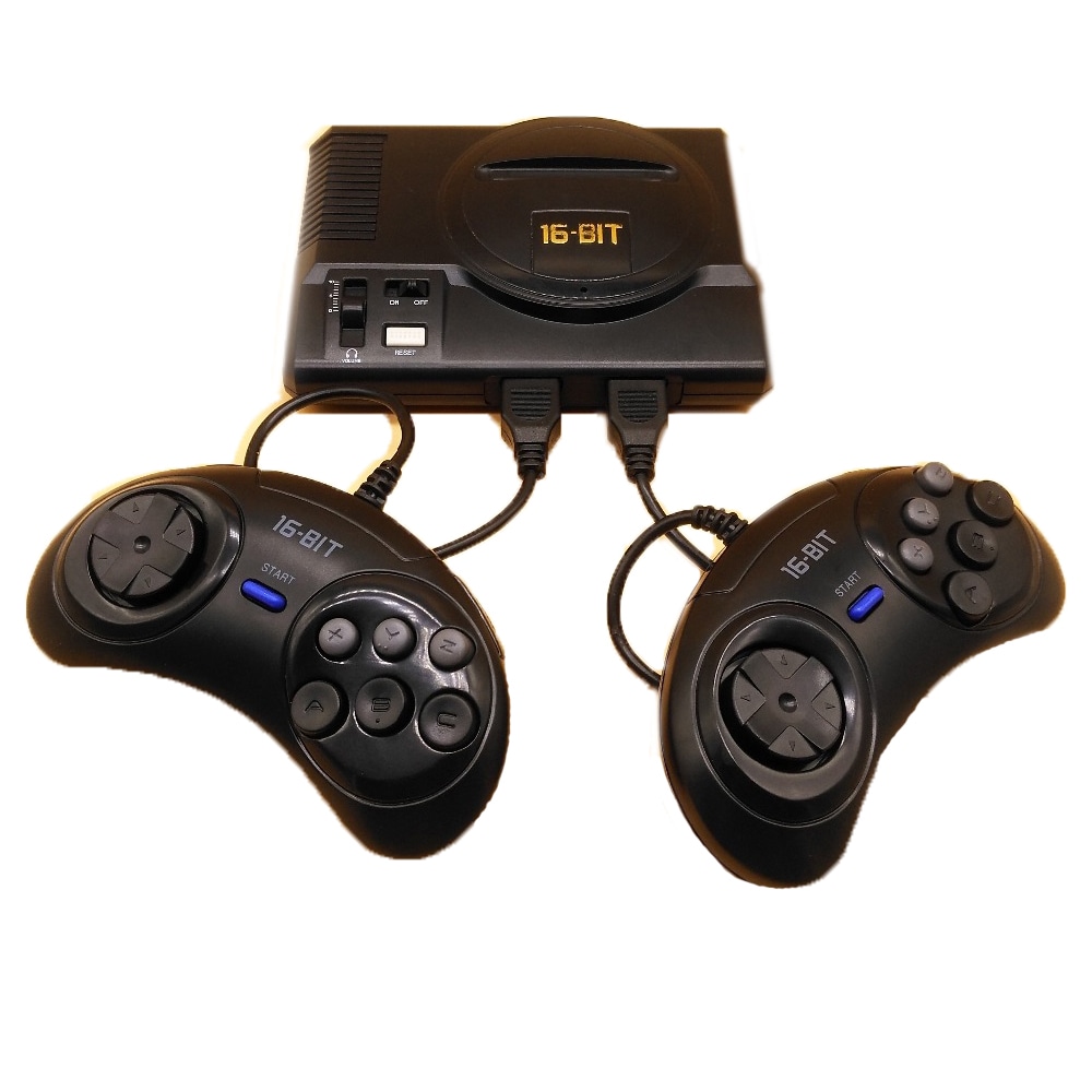HDMI 16 Bit Mini Game Console for Sega MegaDrive Handheld Double Gamepads Controller Built-in 100 Games - 1