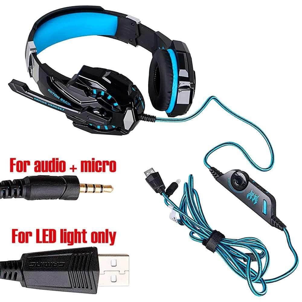 Buy Kotion Each G9000 Led Headset With Microphone For Ps4 Xbox Nintento Switch Pc Laptop Blue Cheap G2a Com
