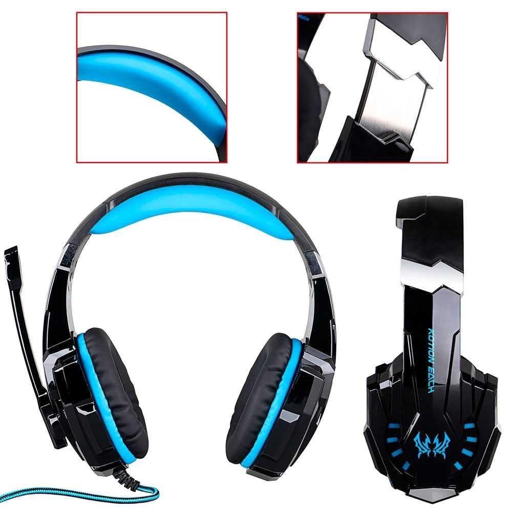 Buy Kotion Each G9000 Led Headset With Microphone For Ps4 Xbox Nintento Switch Pc Laptop Blue Cheap G2a Com
