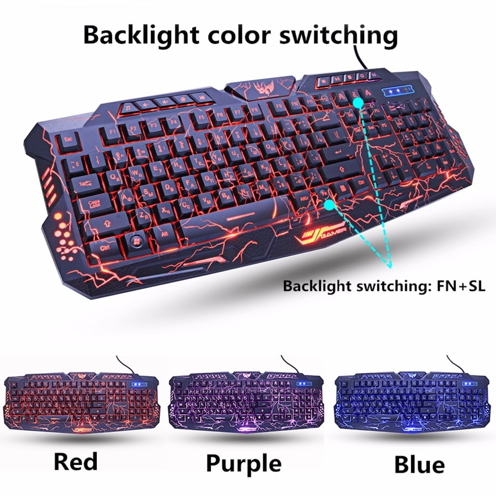 M200 LED Backlight Pro Gaming Keyboard Multi-Color - 2