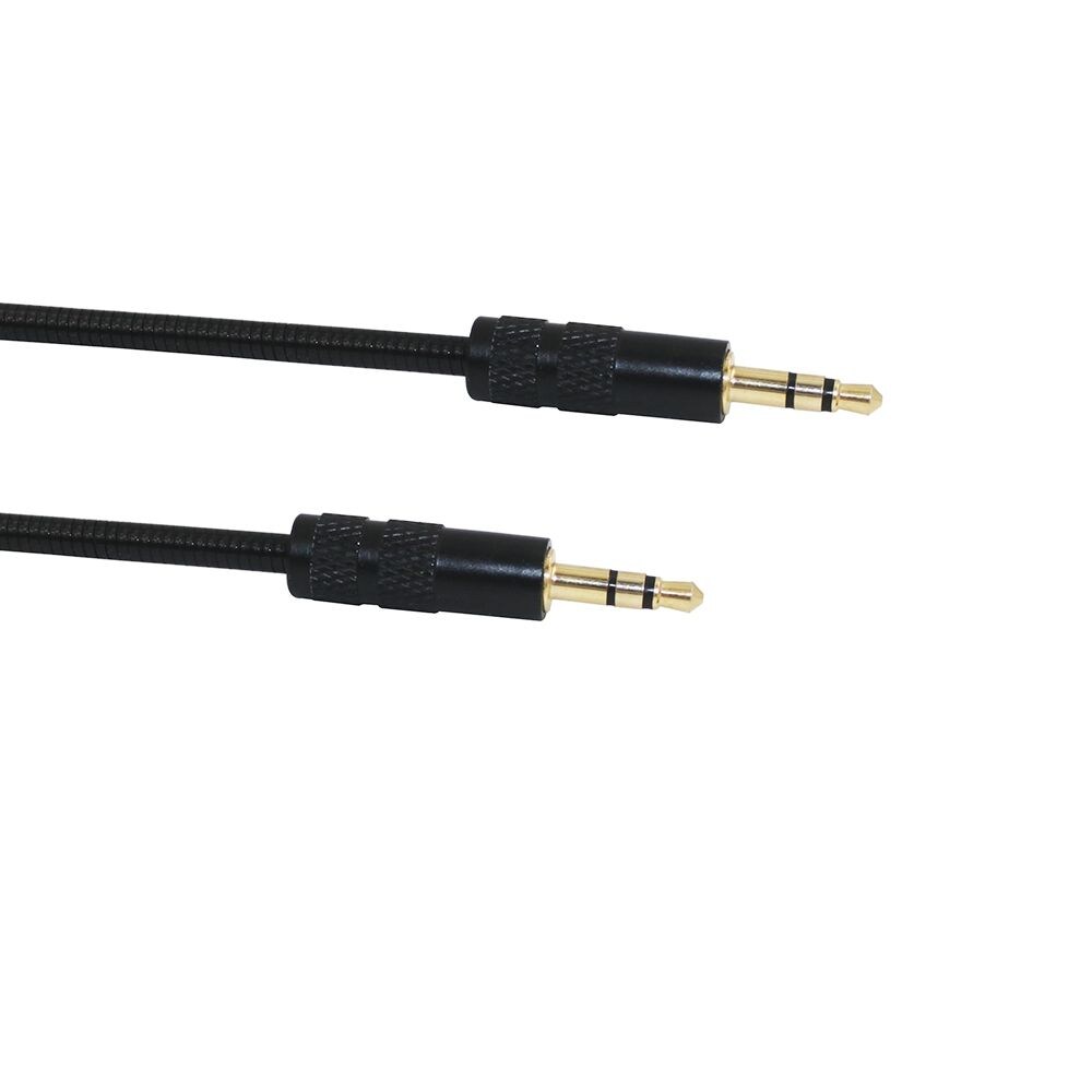 Minismile 1m Stainless Steel Spring 3.5mm Male to 3.5mm Male AUX Audio Transmission Cable - 2