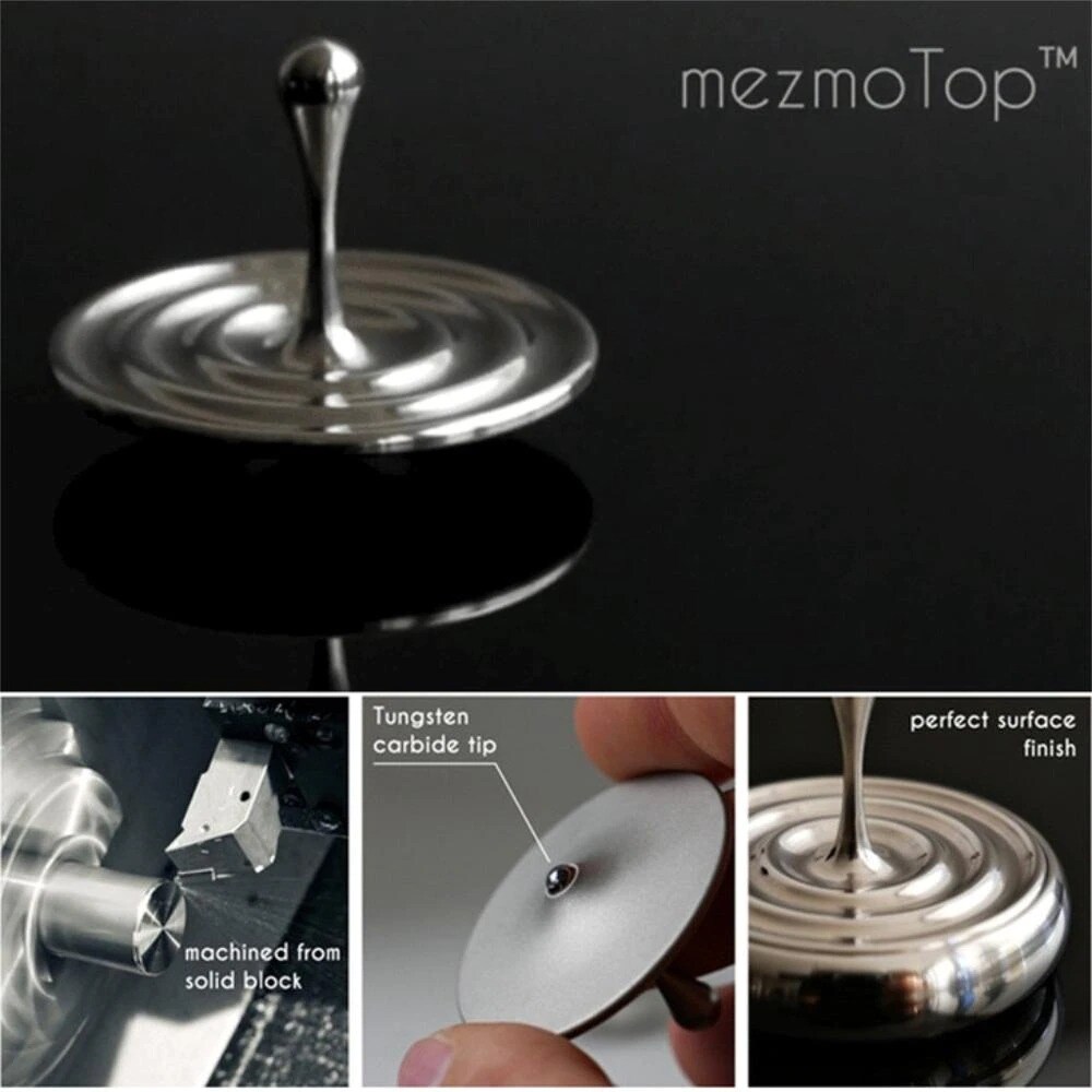 Spinning Top Rotating Magnetic Decoration Desktop Droplets Spiner Toys Gifts Hot Sale Movie Totem Print Spinning Top Sp Gray - 6
