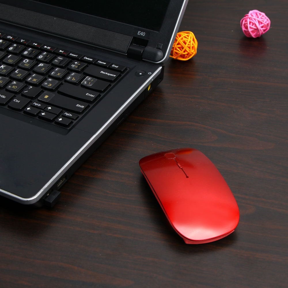 Super Slim Wireless Computer Mouse 2.4G USB 1600 DPI For PC Laptop White - 4