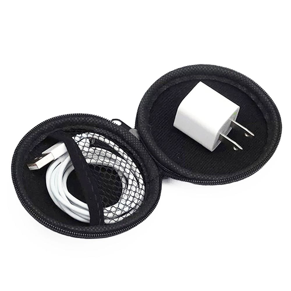 Travel USB Cable Adapter Earphones Storage Pouch Bag - 4