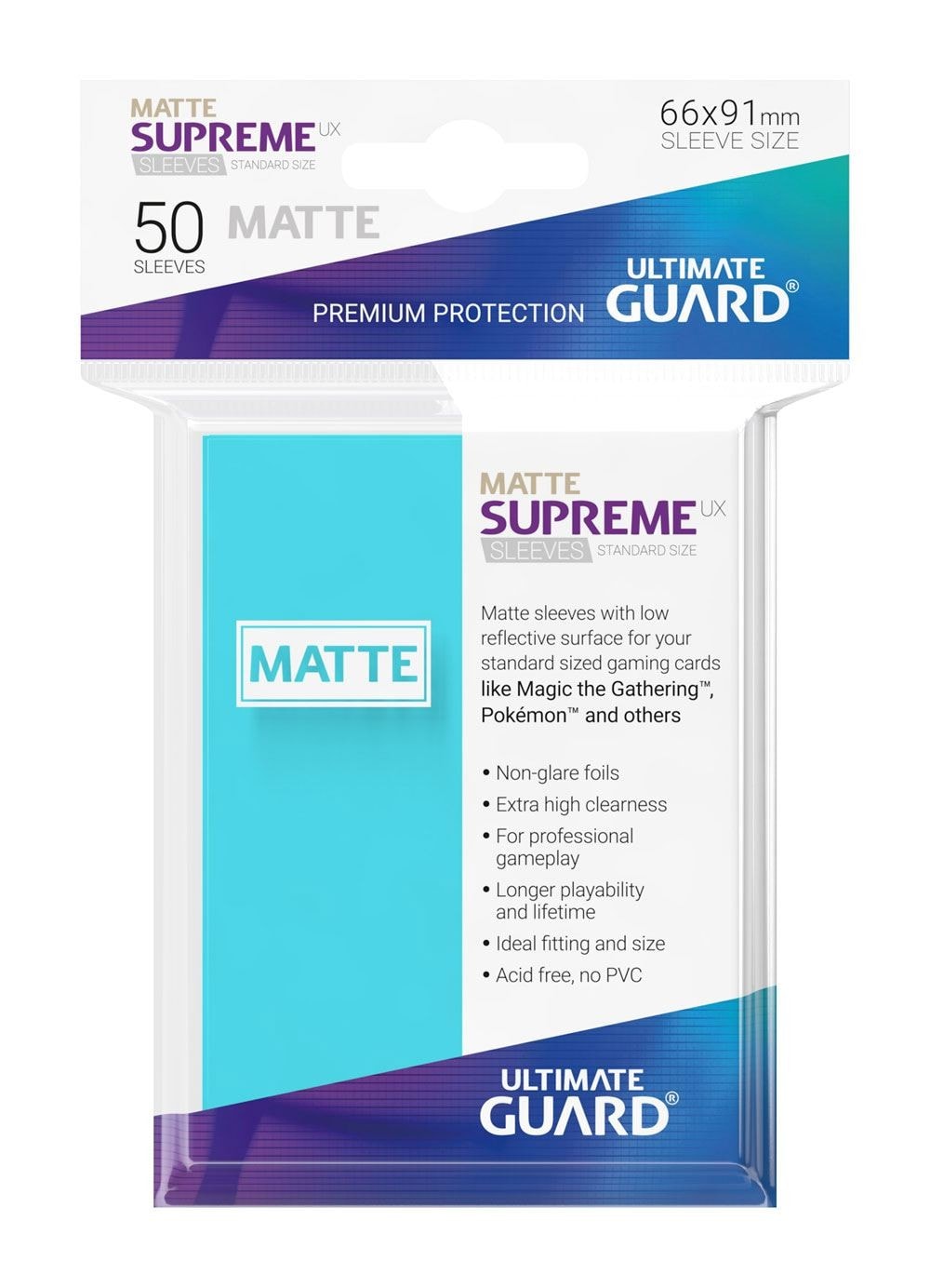 Ultimate Guard Koszulki Supreme UX Standard Matte Aquamarine (50) - 1