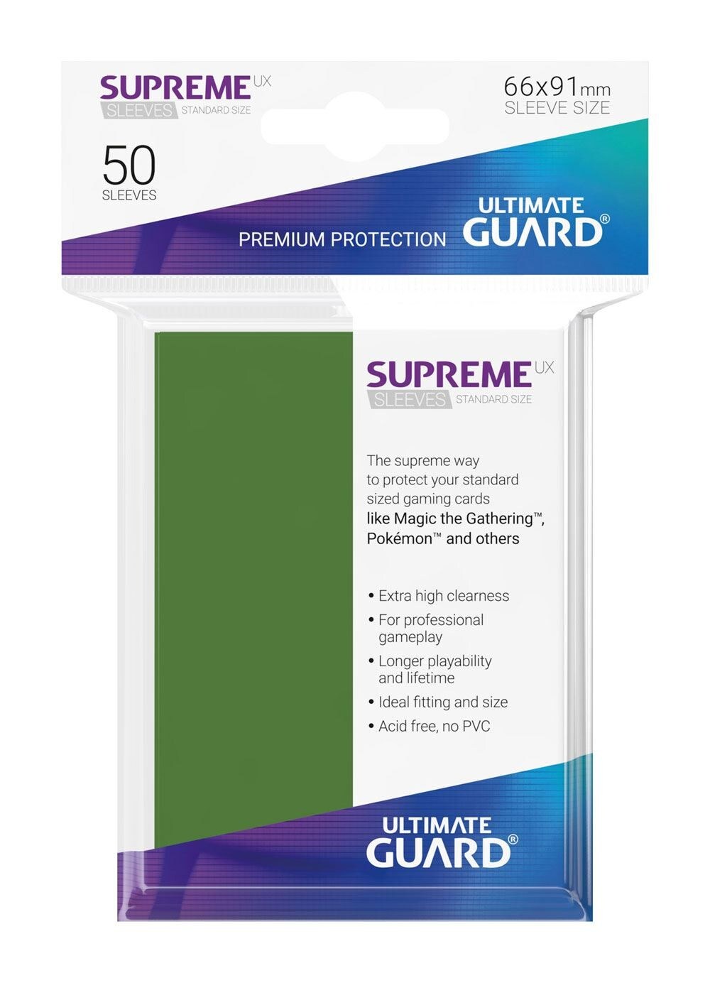 Ultimate Guard Koszulki Supreme UX Standard Zielone (50) - 1