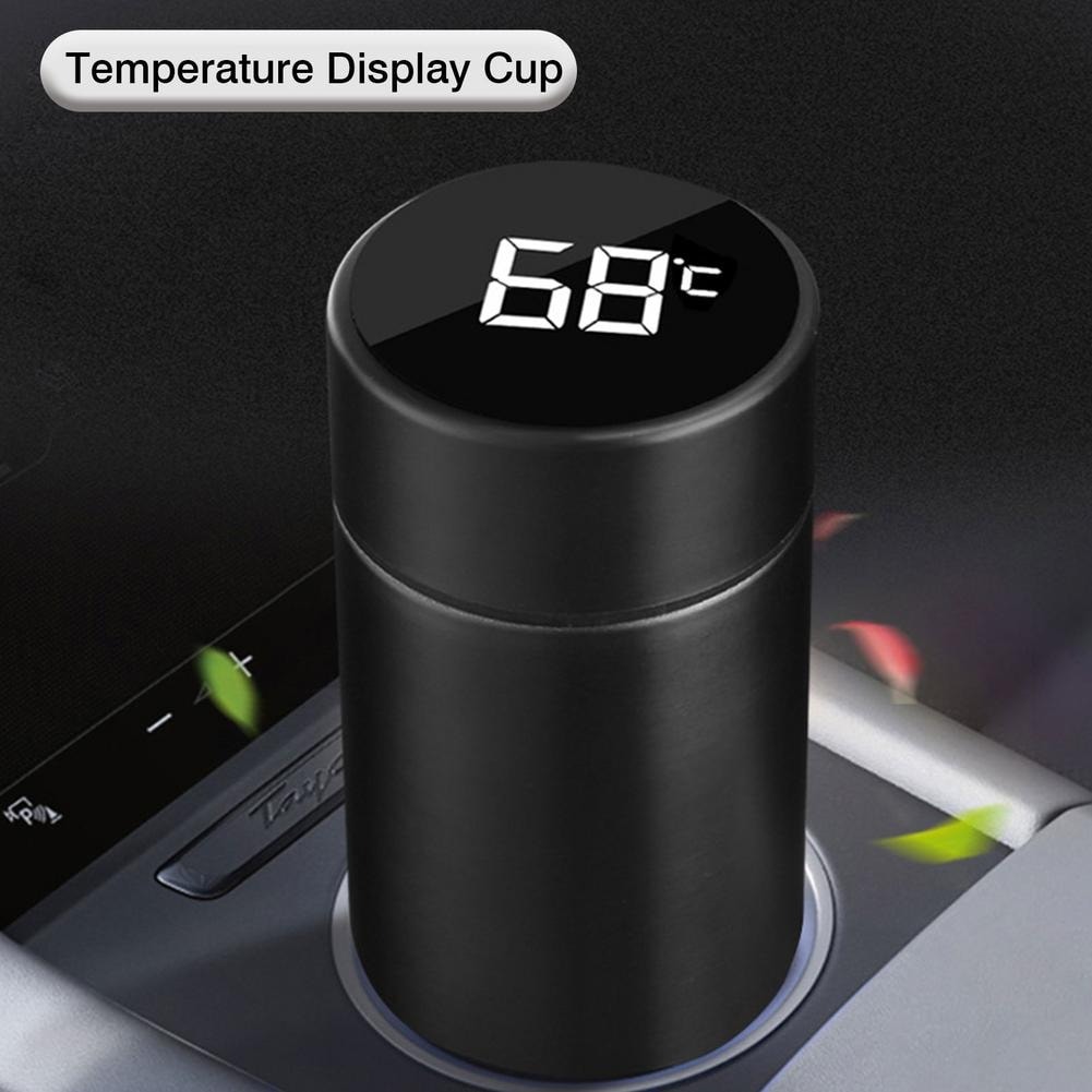 500ml Intelligent Stainless Steel Thermos Bottle Cup Temperature Display Vacuum Flasks Travel Car Soup Coffee Mug Water  Black - 1