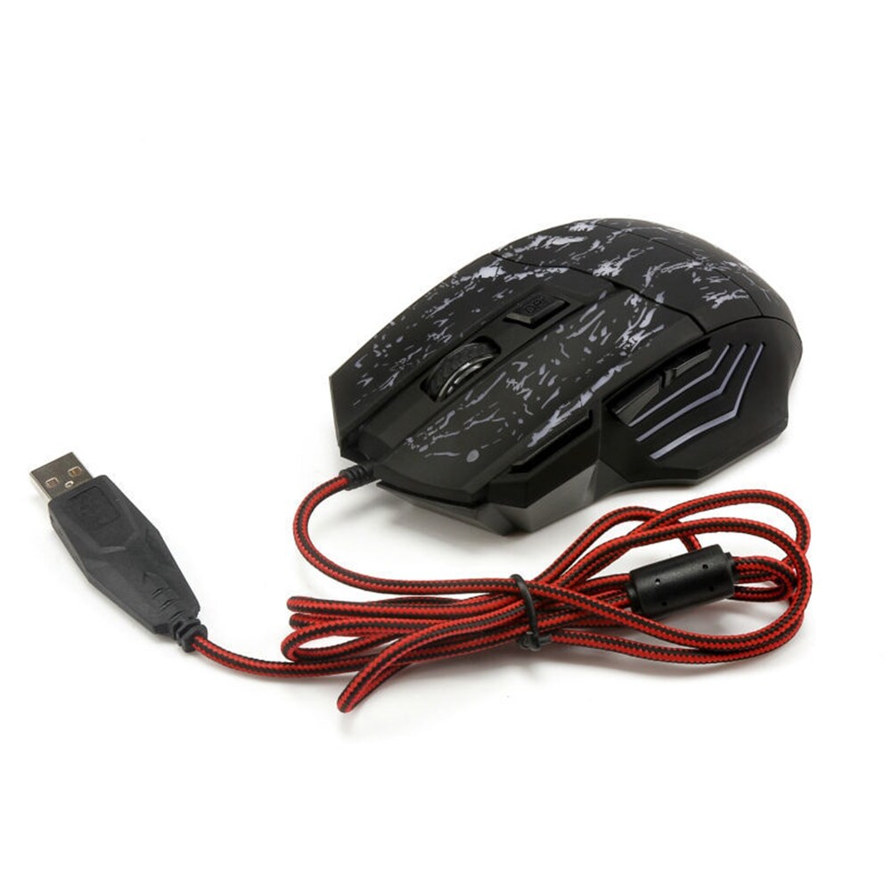 Best Optical Gaming Mouse, USB Wired Multicoloured LED Lighting, For desktop gaming.    Black - 6