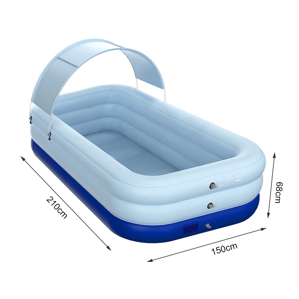 Layer Automatic Inflatable Swimming Pool Large pools for family Removablex Children's Pool Ocean Ball PVC Thick Bath Kid Pink - 5
