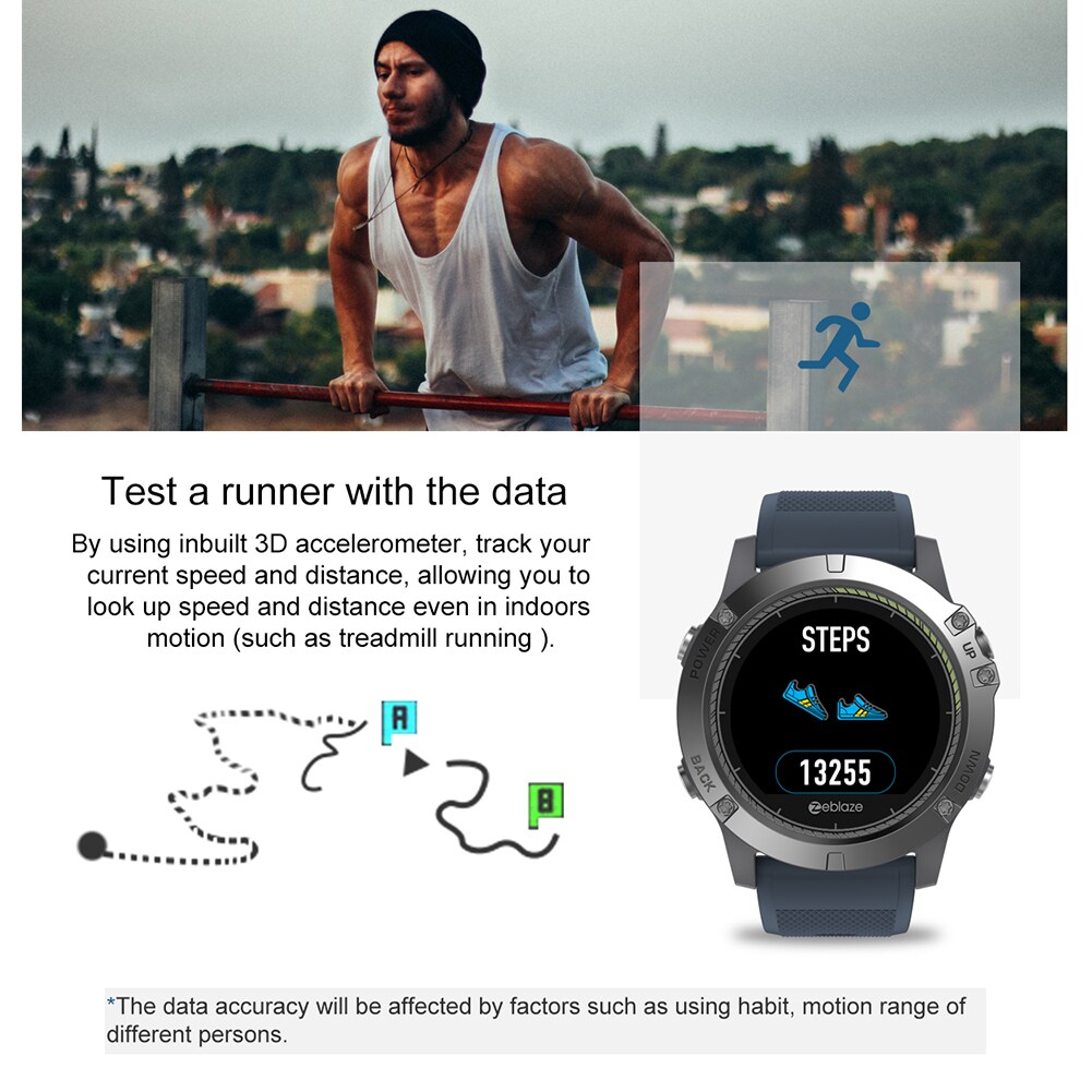 Waterproof Smartwatch IP67 Zeblaze VIBE3 HR for IOS-Android - IPS Screen-Color Display-Heart Rate Monitor - 3