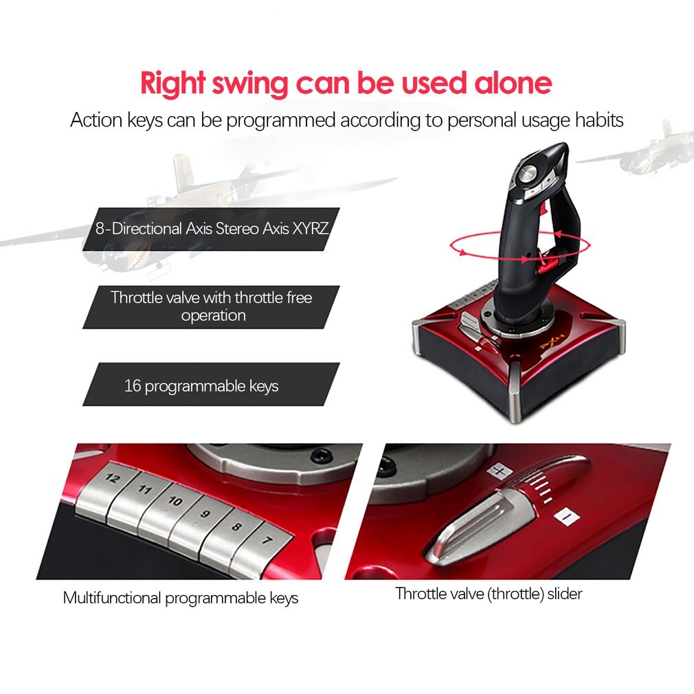 Buy PXN 2119II Flight Simulator Game Joystick Controller Dual Vibration