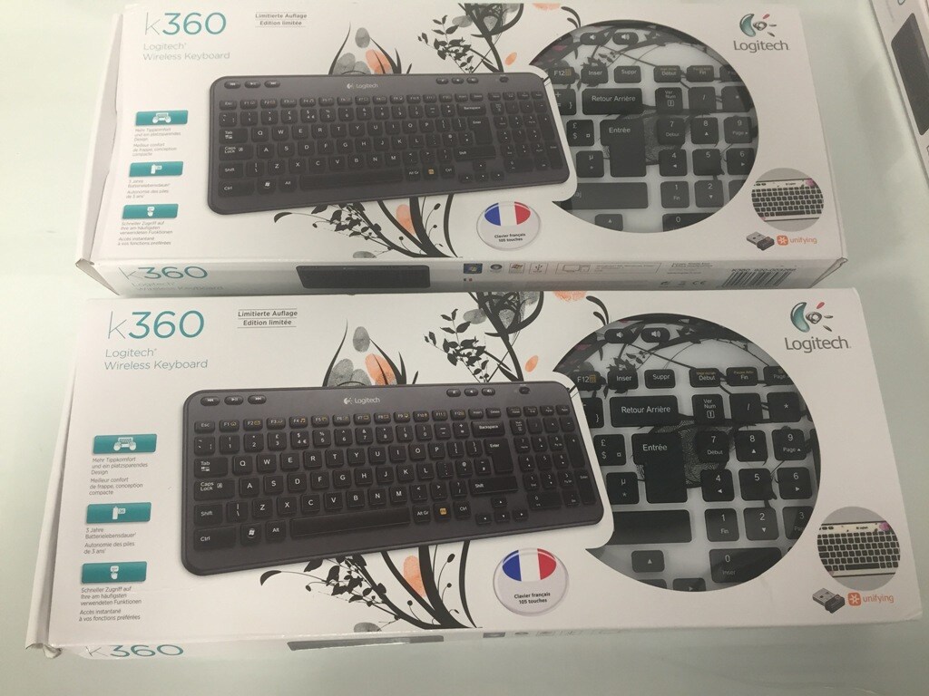 Buy Logitech Wireless Keyboard K360 Fingerprint Flowers (French azerty