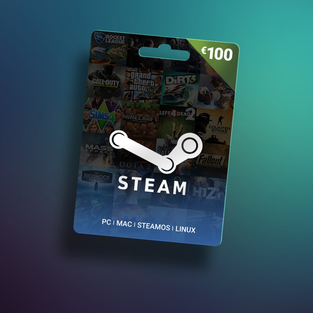Steam Gift Card 100 EUR - Steam Key - For EUR Currency Only - 2.