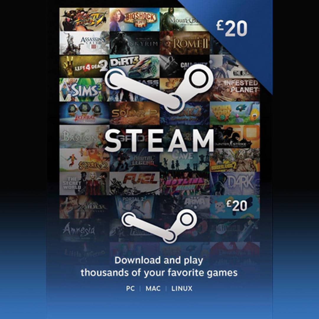Buy Steam Gift Card 20 GBP Steam Key For GBP Currency