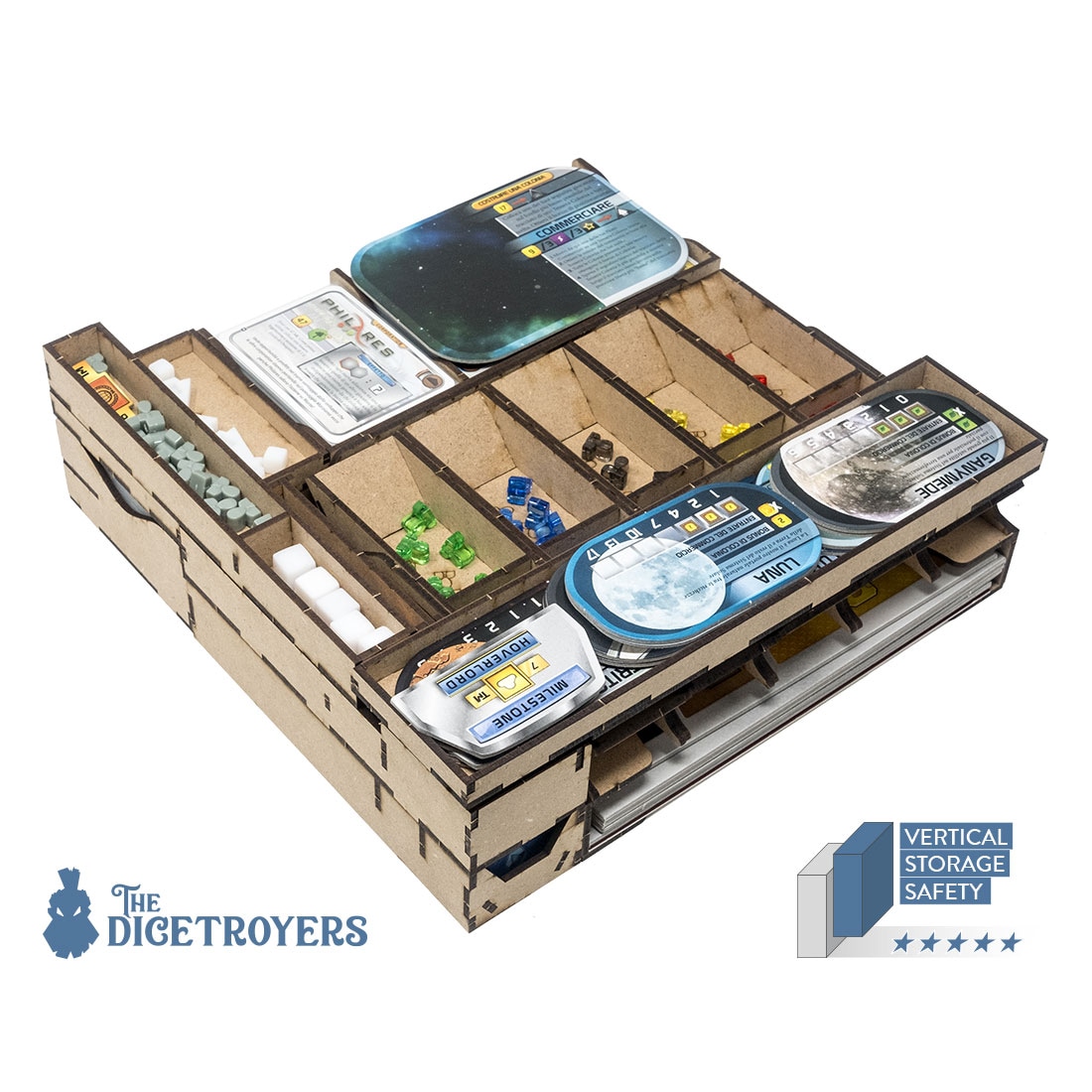 Terraforming Mars – All In One Box Organizer Insert + Lifted Base - 2