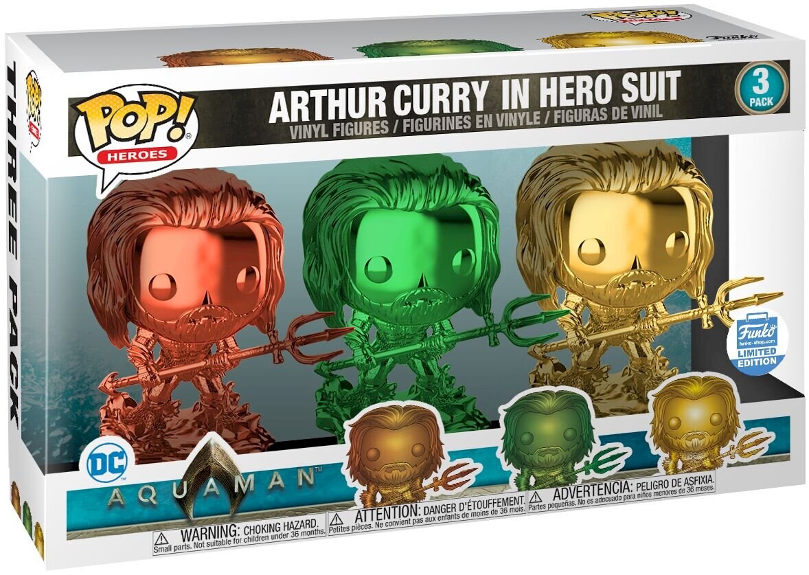 Aquaman Funko POP Arthur Curry in Hero Suit (3 PACK) - 1