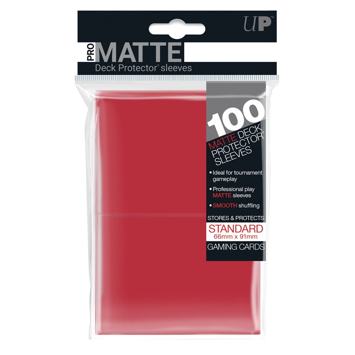 Ultra-Pro Koszulki Pro-Matte Standard 66x91 - Czerwone (100szt) - 1