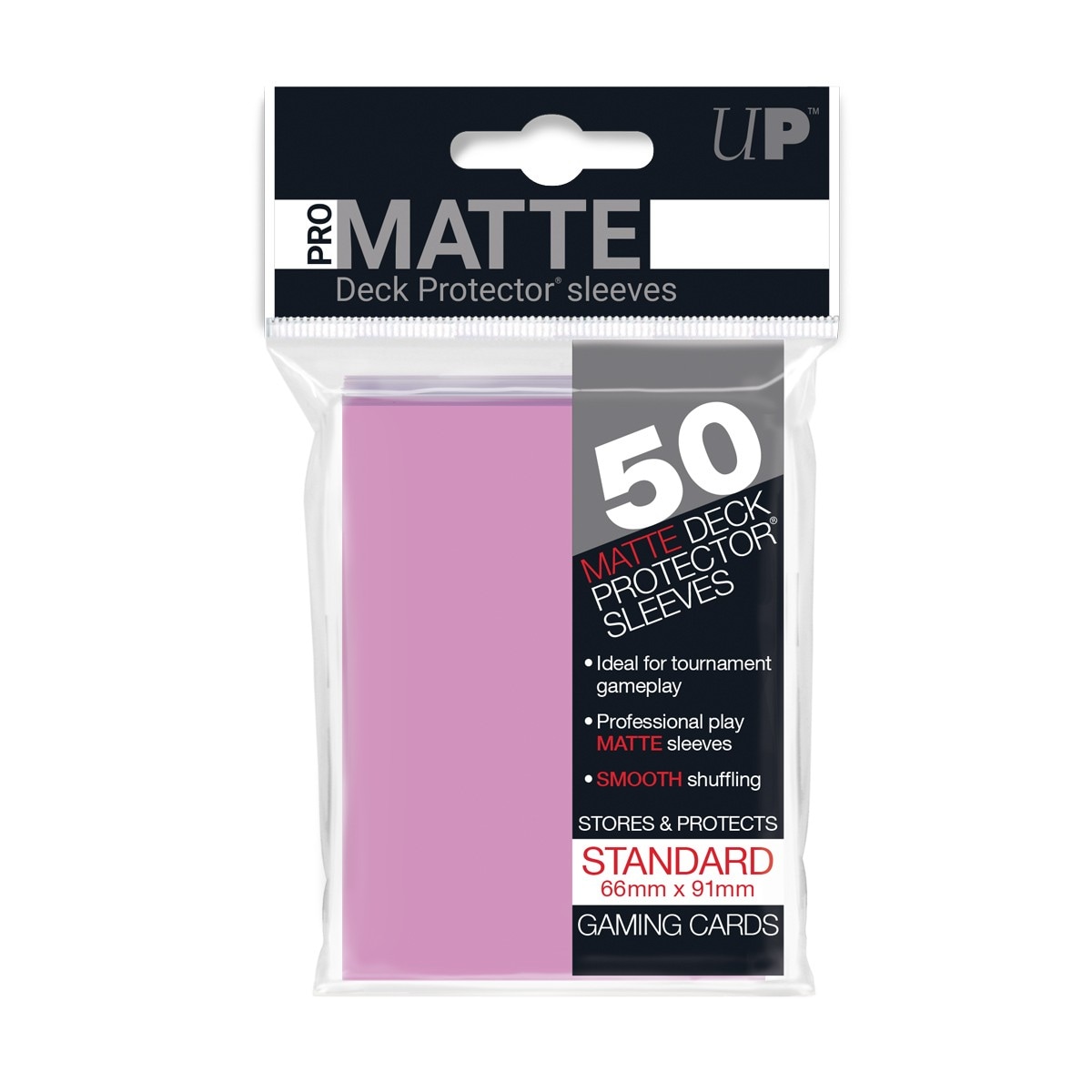 Ultra-Pro Koszulki Pro-Matte Standard 66x91 - Różowe (50szt) - 1