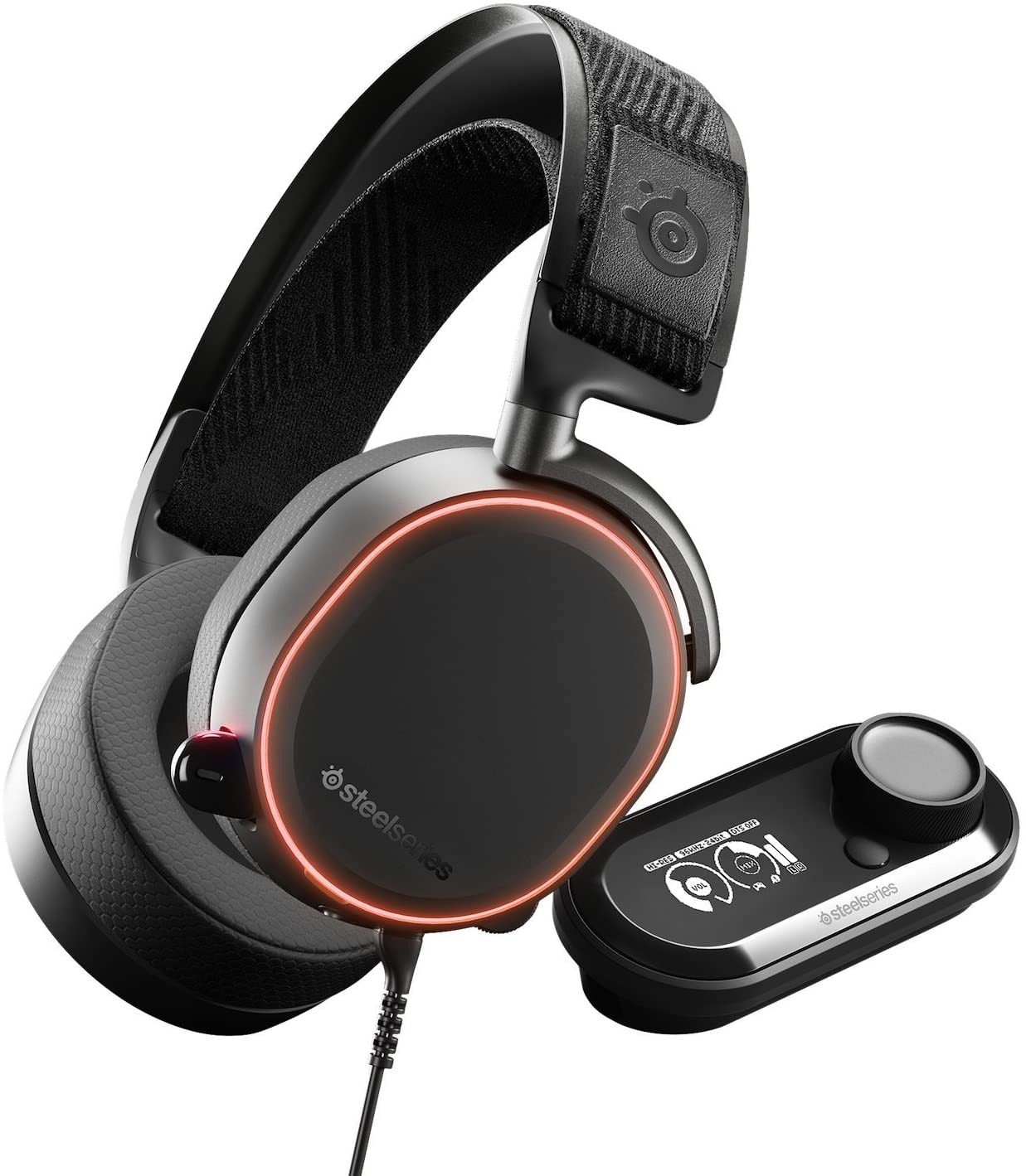 SteelSeries Arctis Pro + GameDAC Wired Gaming Headset - Certified Hi-Res Audio - Dedicated DAC and Amp - for PS5/PS4/PC Black - 1