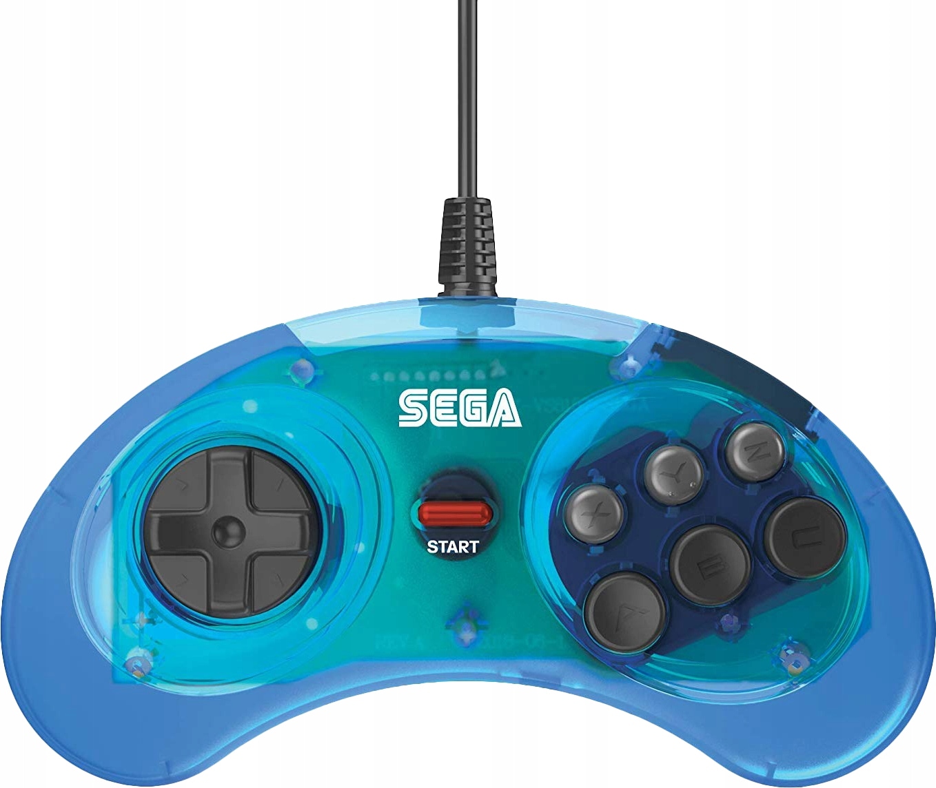 SEGA Mega Drive Mini Official Wired Gamepad Blue USB - 2