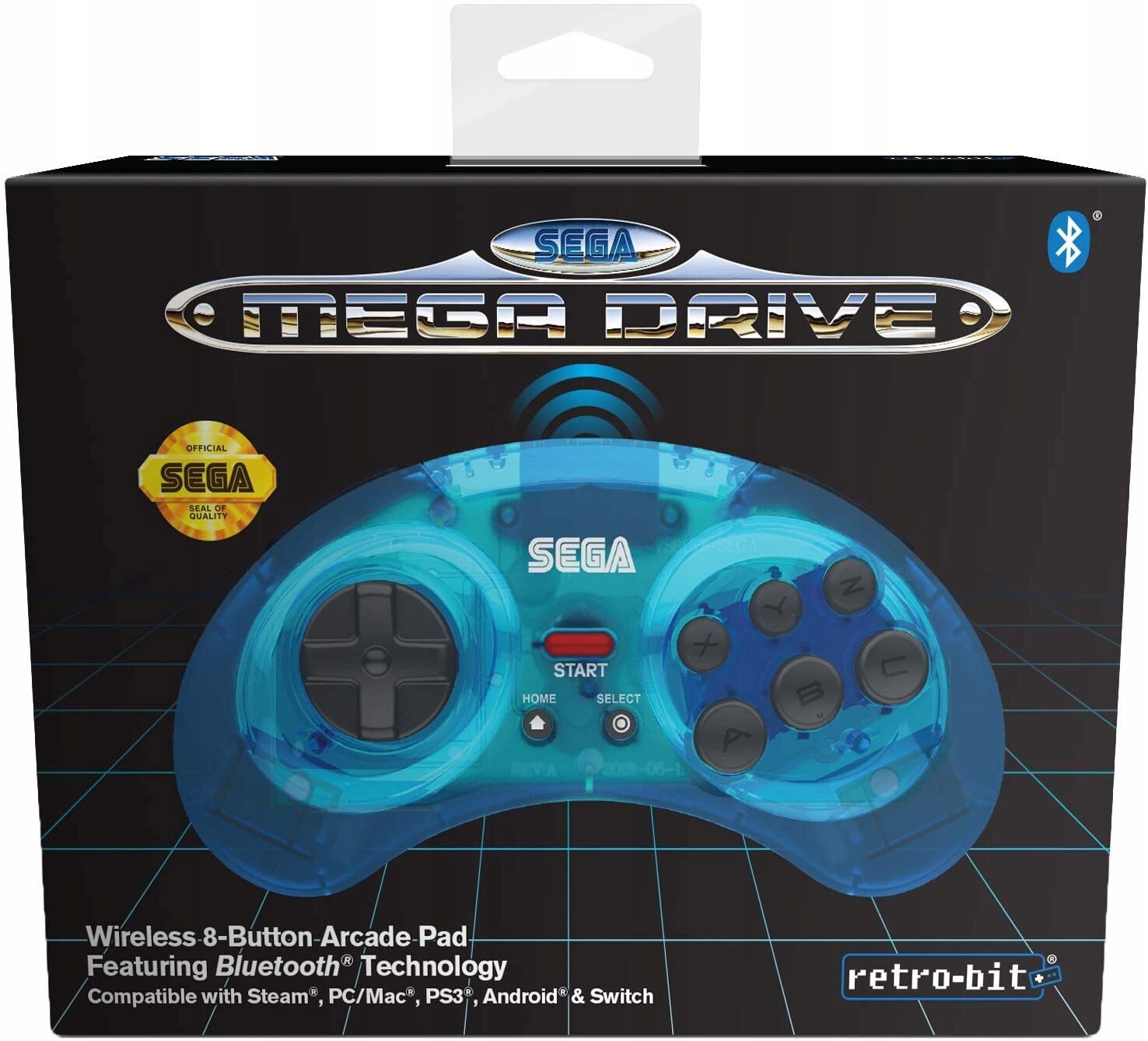 SEGA Mega Drive Official Wireless Gamepad Blue Bluetooth - 1