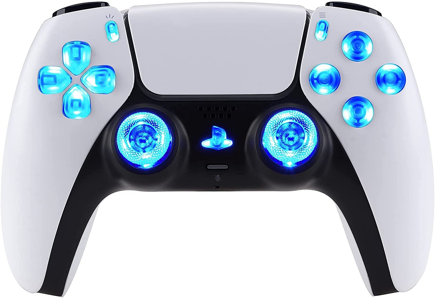 Multi-Colors luminated D-pad Thumbstick Share Option Home Face Buttons for PS5 Controller BDM-010 7 Colors DTF LED Kit Gaming - 6