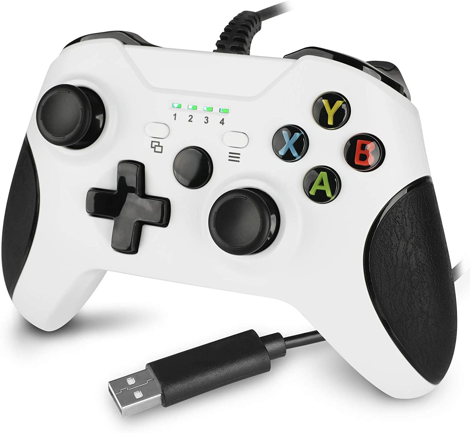 Wired Controller for Xbox One,Xbox one Game with Dual Vibration and Audio Jack for Xbox One/S/X/Win7,8,10 White - 1