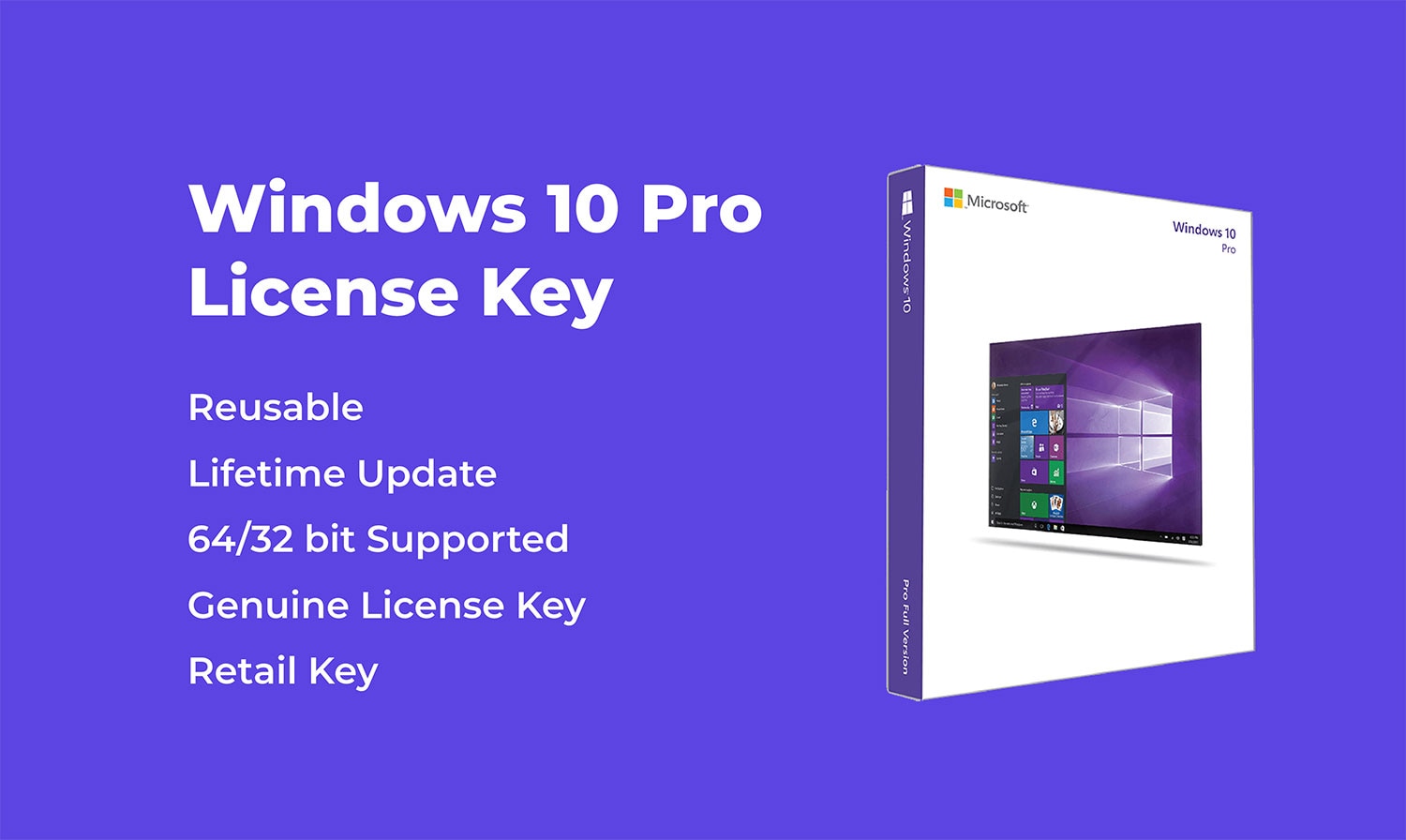 Buy Windows 10 Professional License Lifetime Update Retail Key
