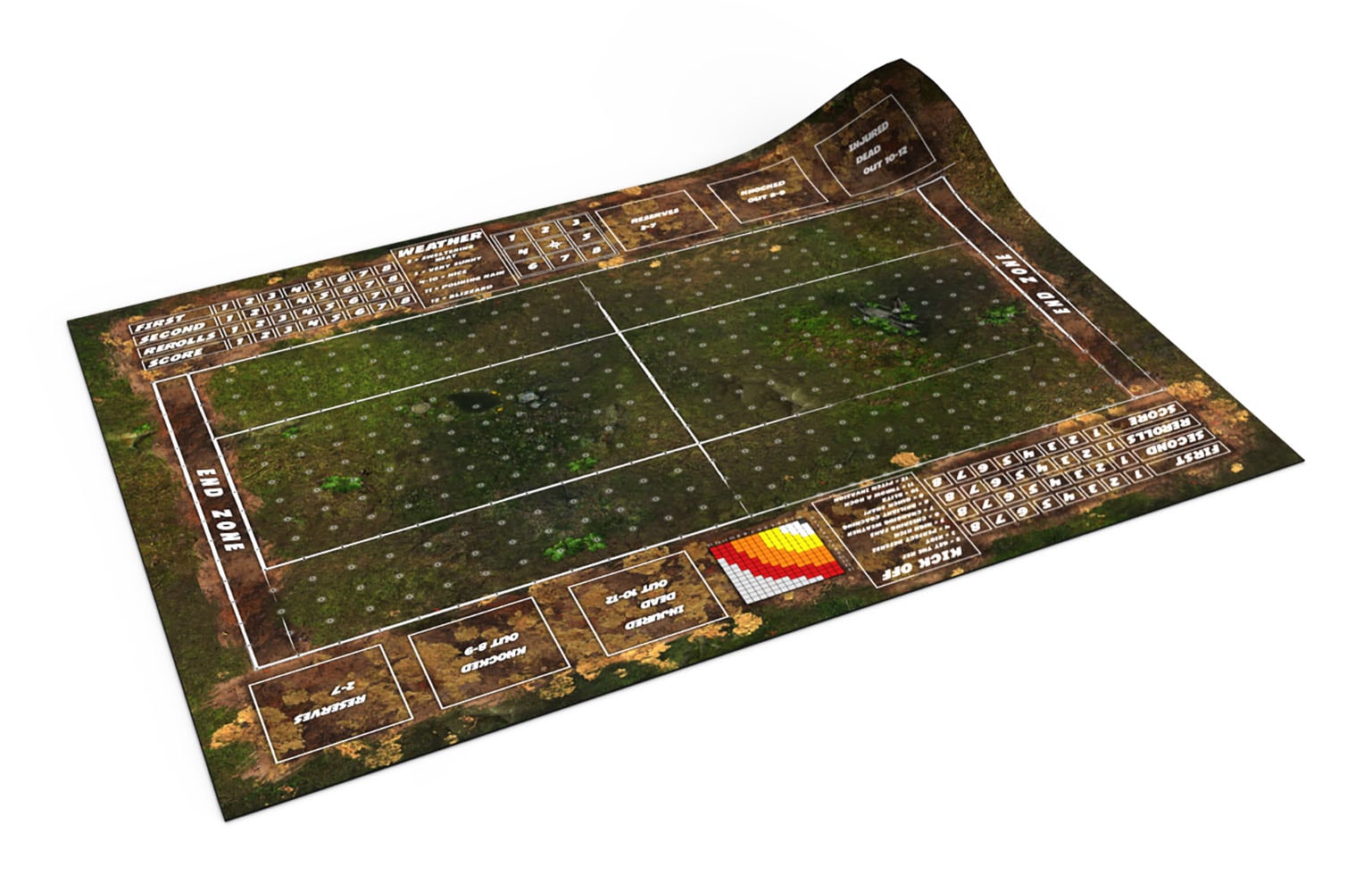 Rubber mat for Blood Bowl - Swamp 39"x34" / 101x86 cm - 2