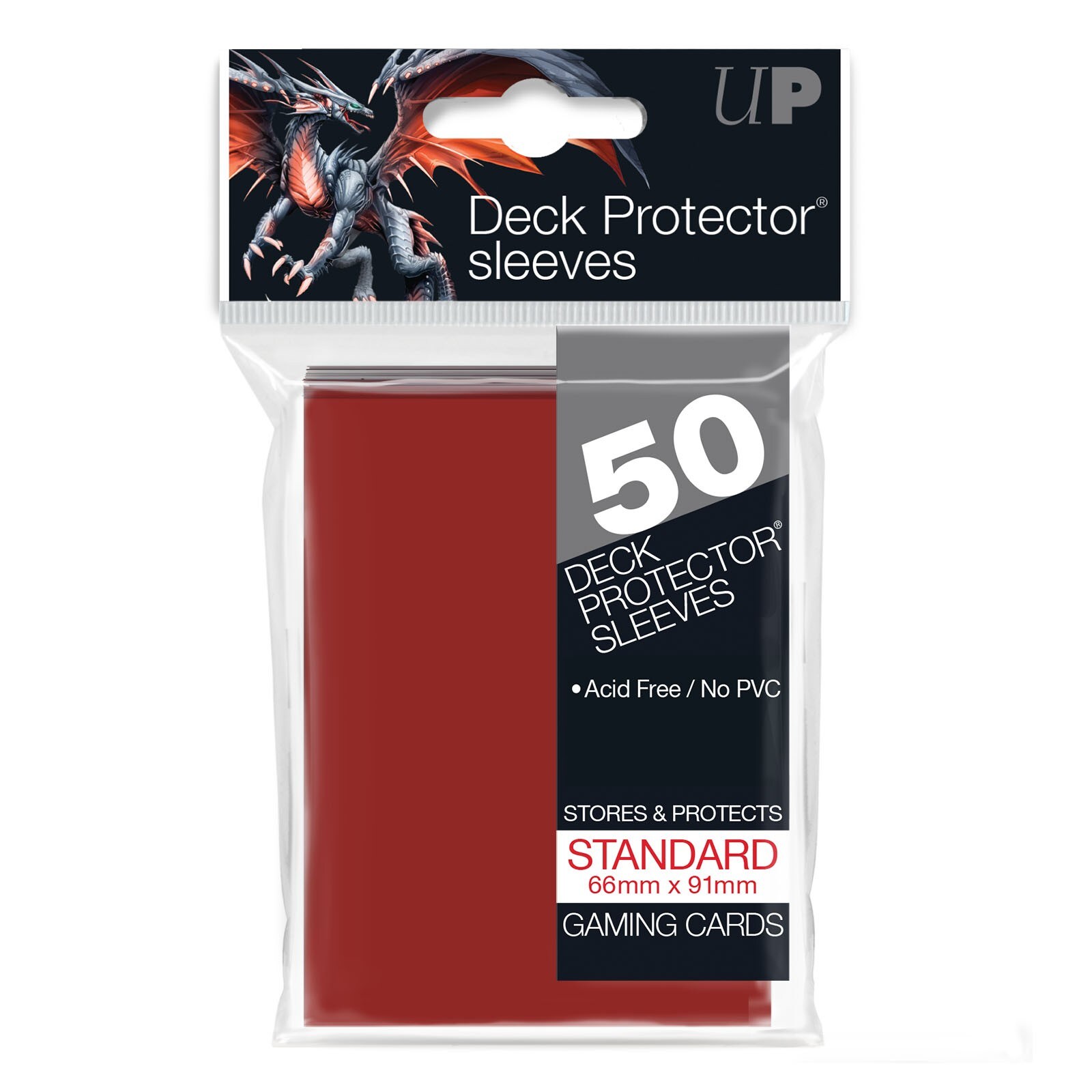 Ultra-Pro Koszulki Deck Protector Standard 66x91 - Czerwony (50szt) - 1