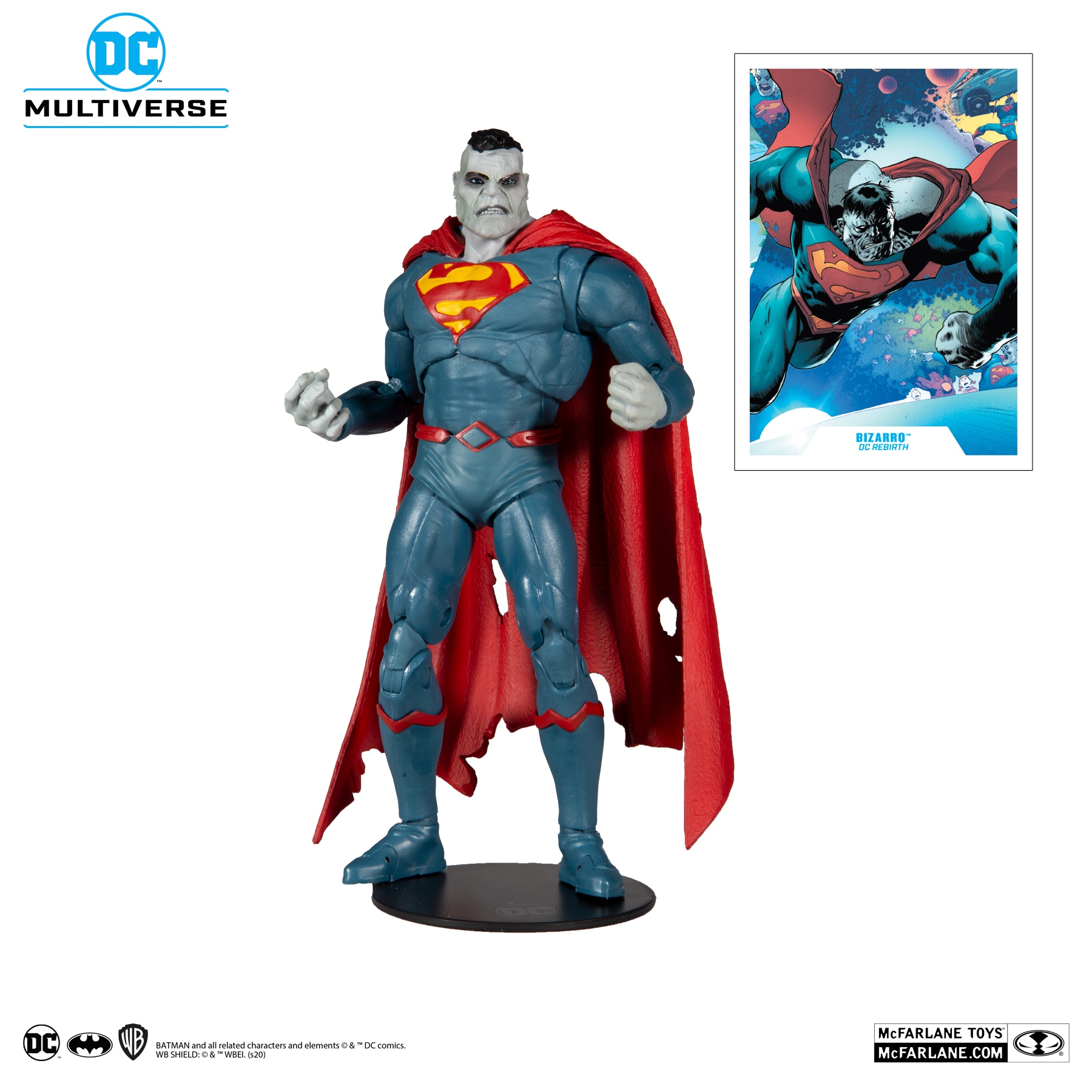 DC Multiverse Action Figure Superman Bizarro (DC Rebirth)  Comics Plastic - 3