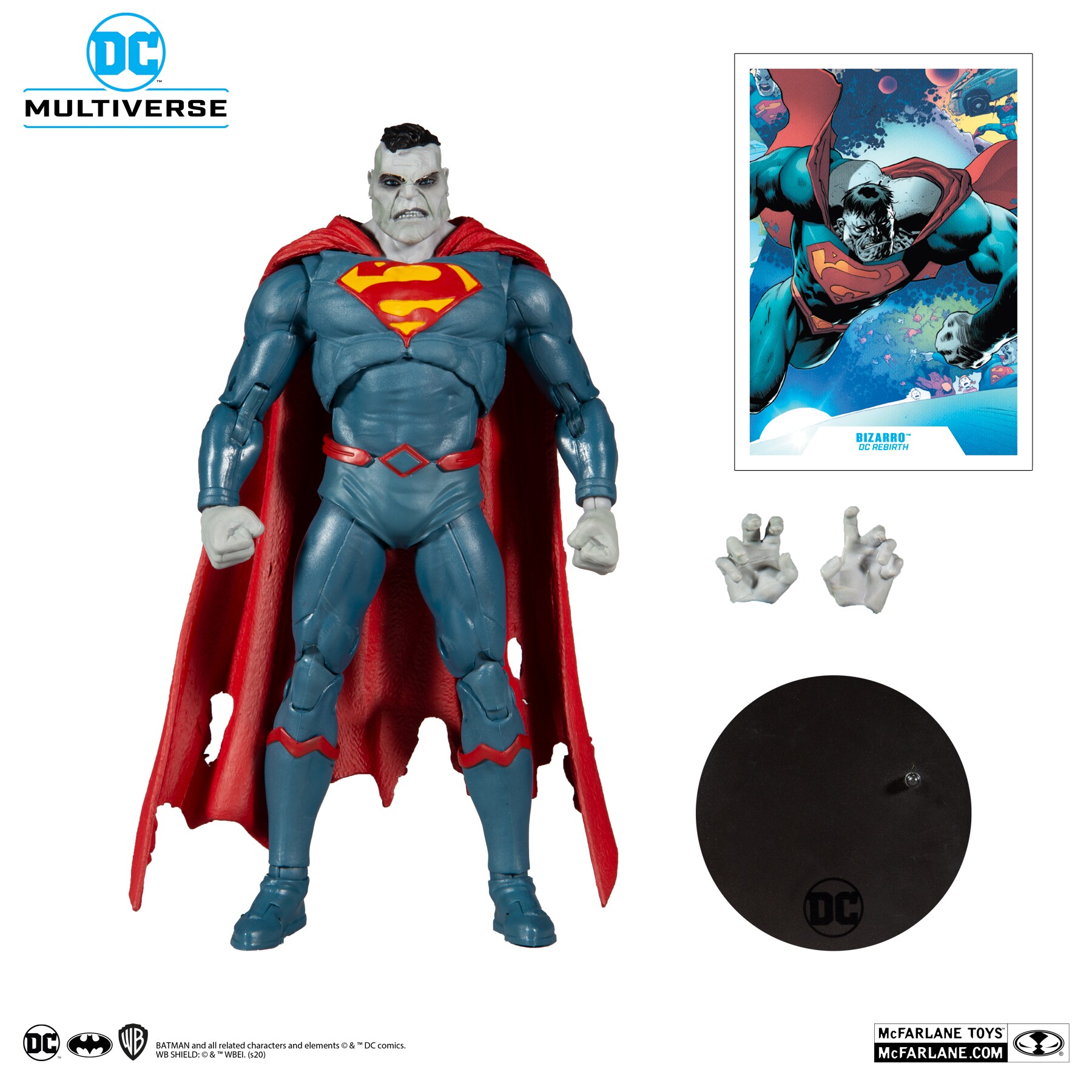 DC Multiverse Action Figure Superman Bizarro (DC Rebirth)  Comics Plastic - 1