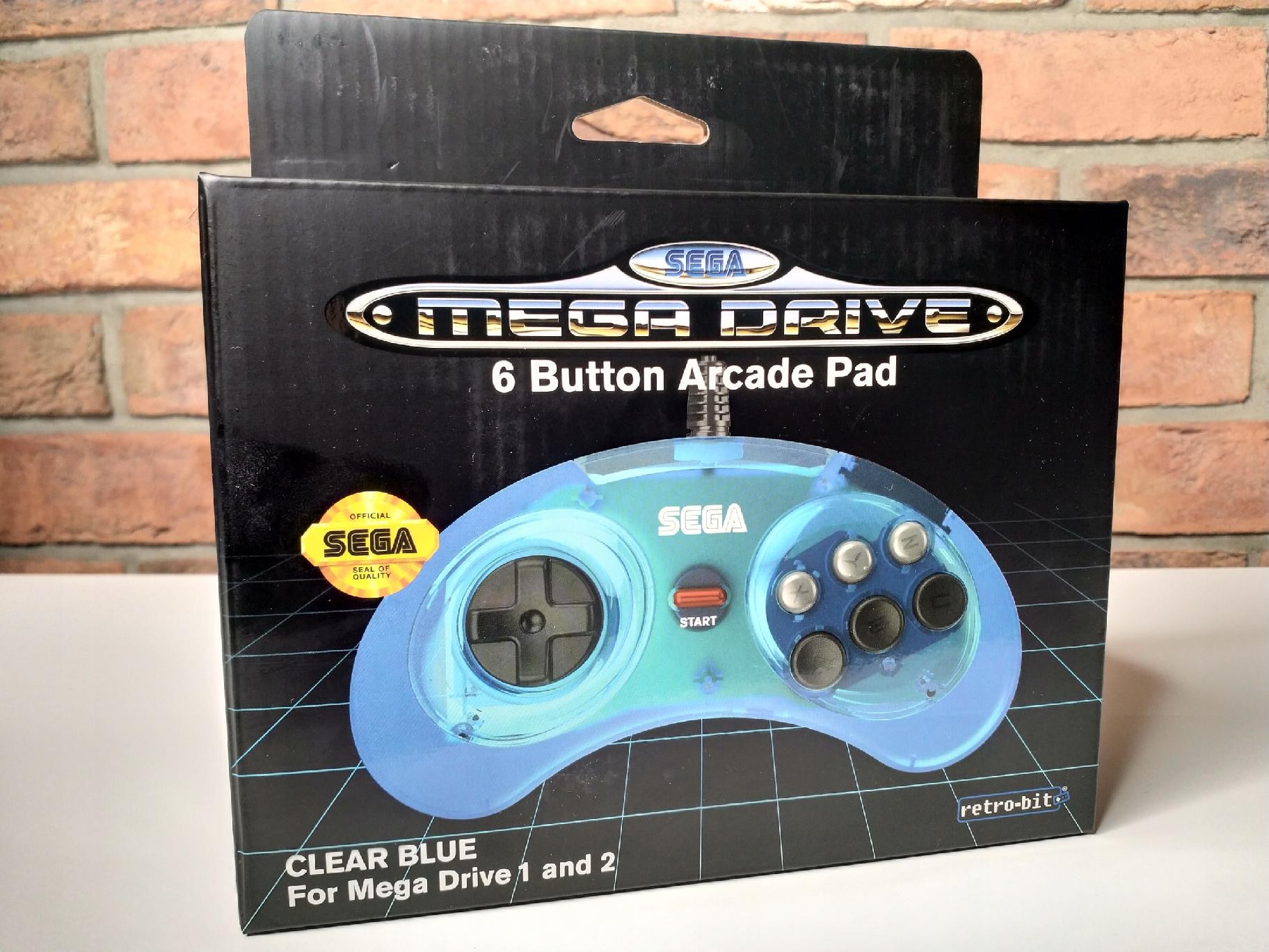 SEGA Mega Drive Official Wired Gamepad Blue Original 9-pin Port - 7