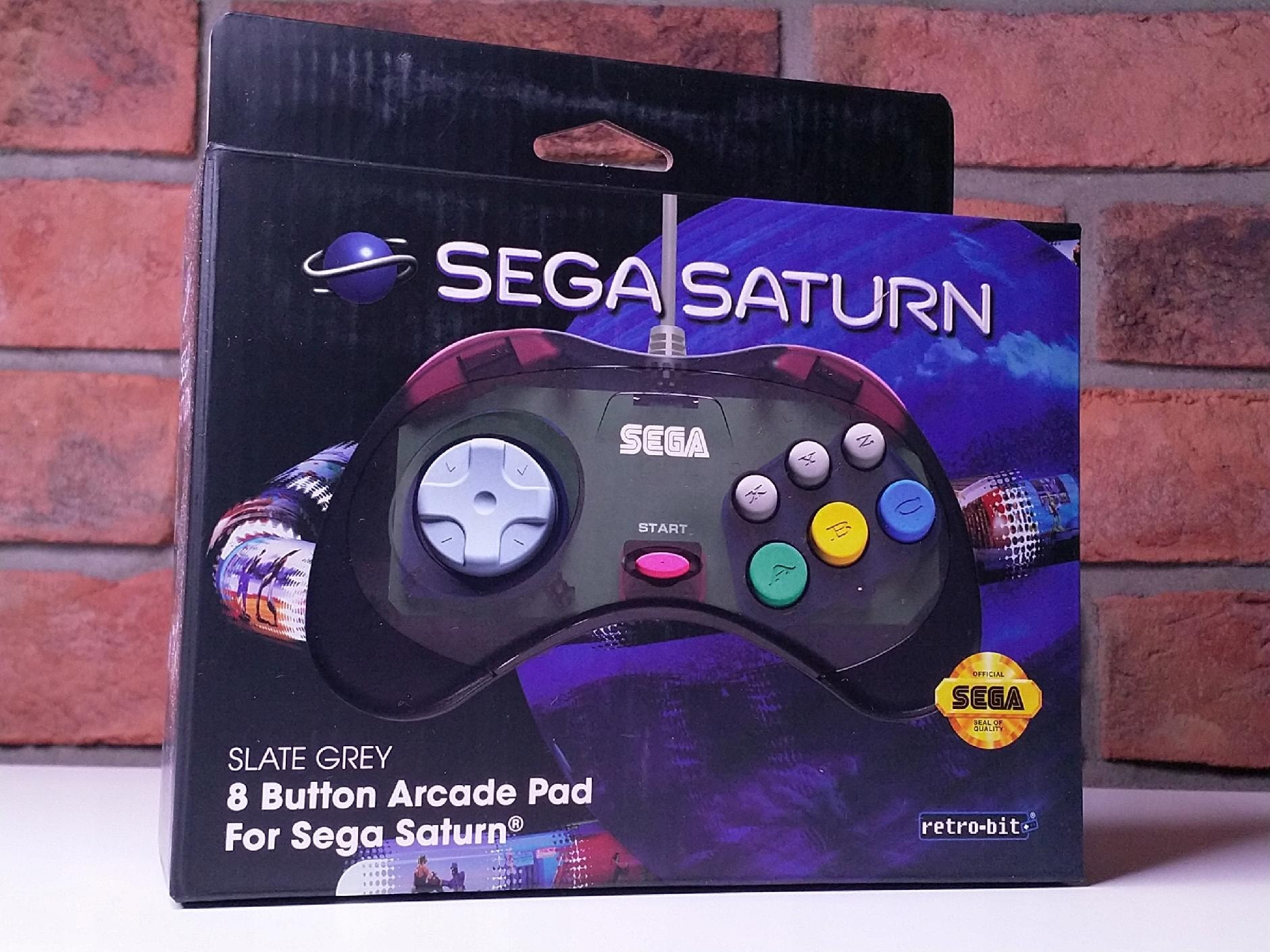 SEGA Saturn Official Wired Gamepad Grey Original Saturn Port - 9
