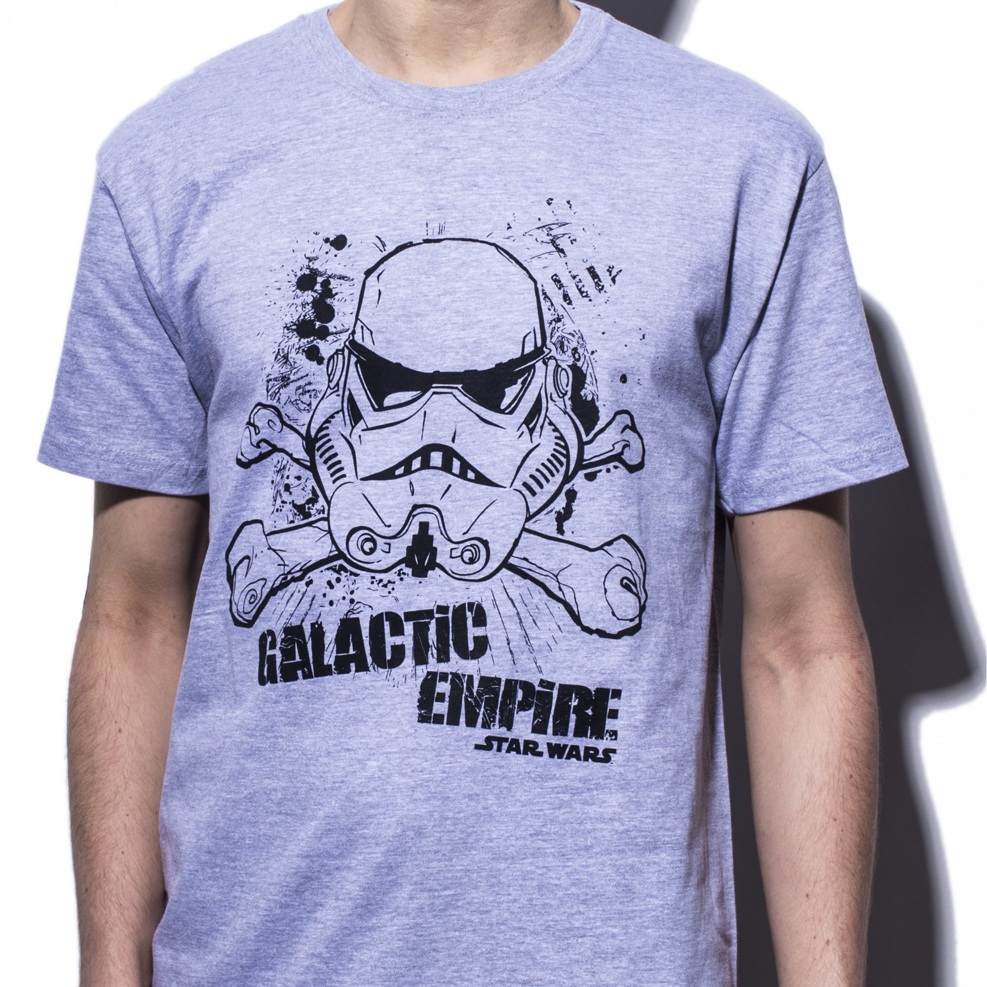 STAR WARS - Tshirt "Galactic Empire" man SS sport  - basic L Gray - 1