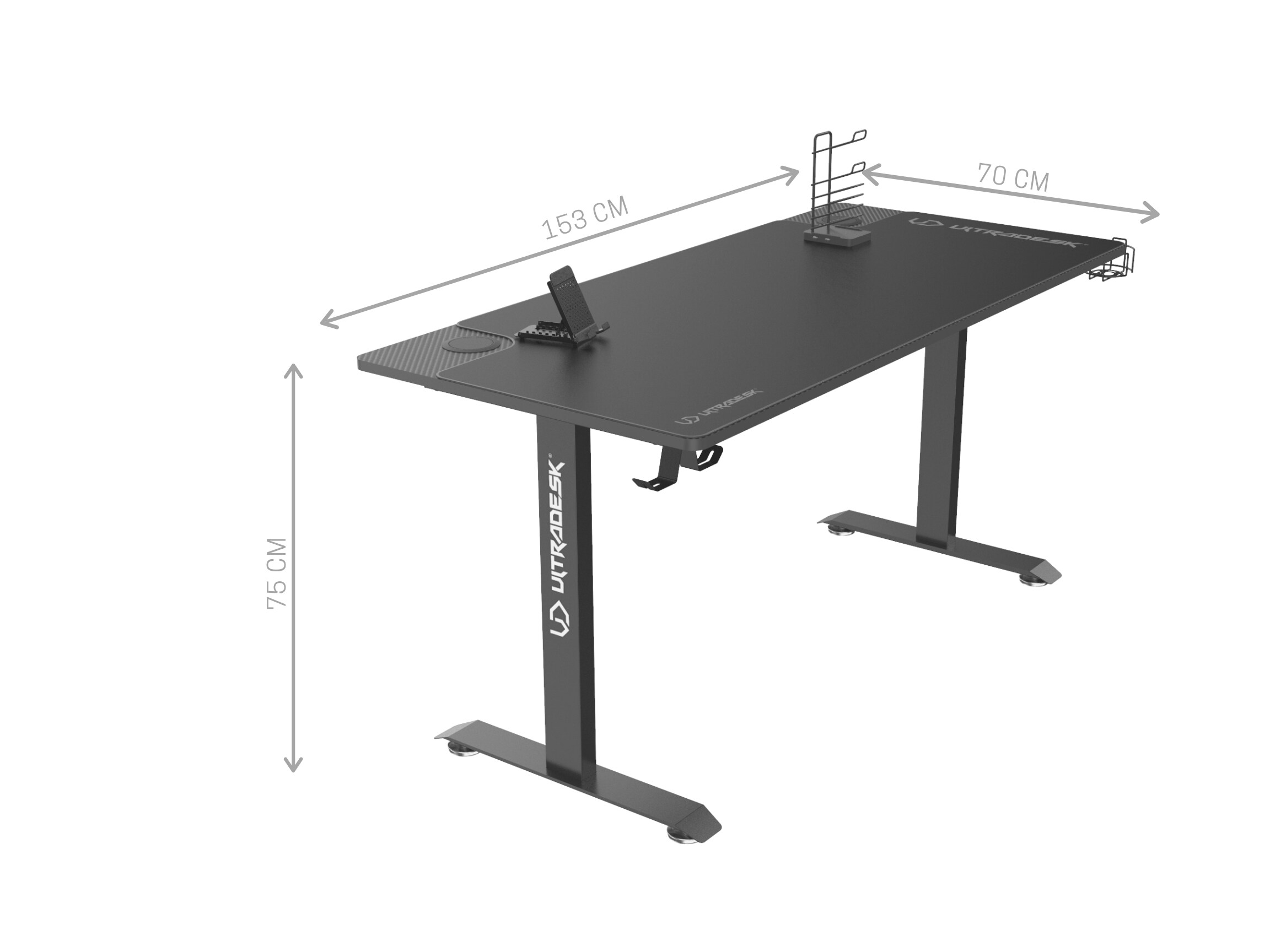 Buy ULTRADESK MOMENTUM BLACK gaming desk 152x70 cm Gaming Cheap