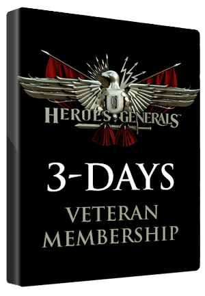 Heroes Generals 3 Days Veteran Membership